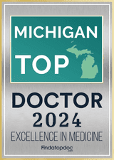 Michigan Top Doctor 2024 award badge